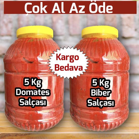 5 Kg Domates ve 5 Kg Biber Salçası 1250 ₺